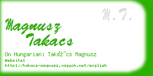 magnusz takacs business card
